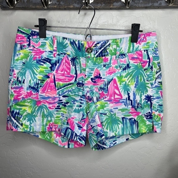 Lilly Pulitzer 5 Inch Callahan Short Multi Salt In The Air 6 - Picture 2 of 7